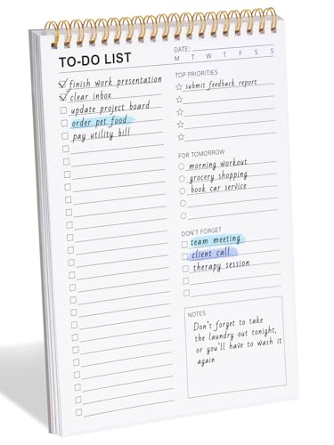 To Do���X�g������ �d�� ���Y�� �ڕW�ݒ� ���t�Ȃ� �X�p�C�����f�C���[�v�����i�[ 52�� �^�X�N�`�F�b�N���X�g ���ԊǗ� 100GSM�p�� �I�t�B�X �Ƒ� �l�p