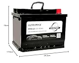 Ultramax 12V 60Ah 640 CCA START STOP ADVANCED AGM/AGM PLUS EFB CAR Battery Type 027, YBX9027 Yuasa - Image 2