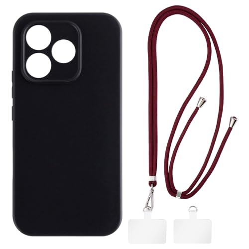 Shantime �P�[�X�ƃN���X�{�f�B�X�g���b�v�Z�b�g Huawei Honor Play 11 Plus 5G �Ƃ̌݊������� �g�уJ�o�[�Ƌ����o�b�N���t�������\�l�b�N�X�g���b�v�����2���̃p�b�`�t��(�u���b�N + ���b�h)