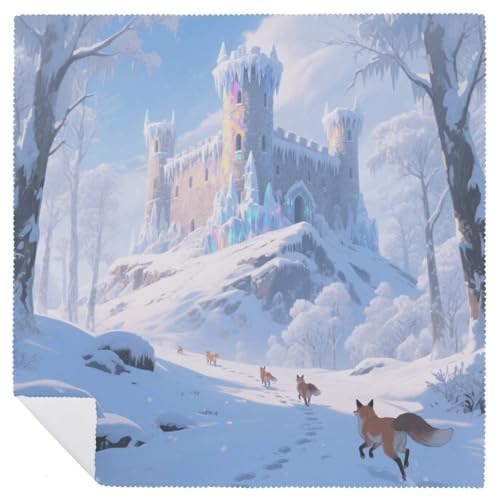 Servilletas de Tela Decorativas Frost and Snow Castle miniatura 6
