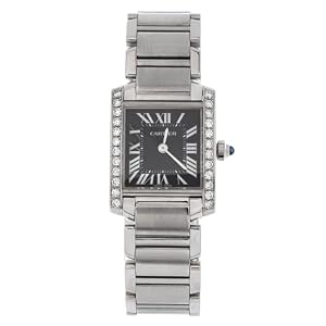 Cartier Tank Francaise Quartz Watch - Stainless Steel With Diamond Bezel (20mm) - Model 2384452961CE