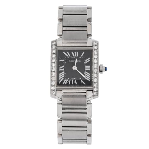Cartier Tank Francaise Quartz Watch - Stainless Steel with Diamond Bezel (20mm) - Model 2384452961CE
