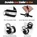 10 PCS 1-5/8 Inch 304 Stainless Steel Cable Clamps with Rubber Coated Cushion – Insulated Wire Clamps for Automotive, Pipe, Tube, Hose, Lines & Cord Installation (DN 42mm)