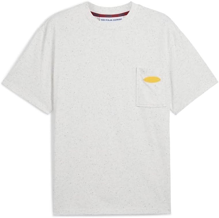PUMA Mens Polar Express Hoops Graphic Crew Neck Short Sleeve Casual Tops Casual - White - Size XL