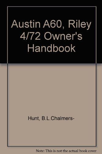 Preisvergleich Produktbild Austin A60, Riley 4 / 72 Owner's Handbook