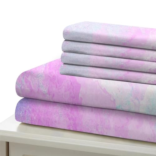 Parure de lit microfibre 3D premium housse de couette rose
