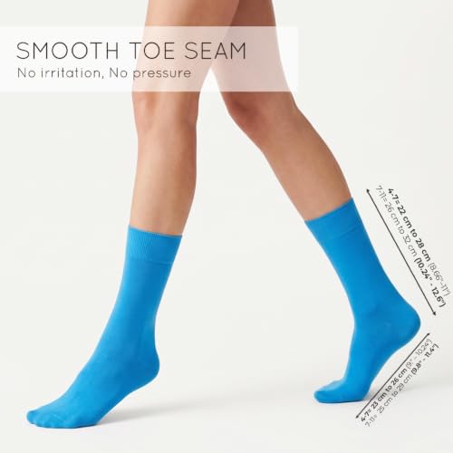 Image of Mysocks Unisex Extra Fine Combed Cotton Crew Socks |5 Pairs Set | Seamless Toe | Make Your Steps Enjoyable