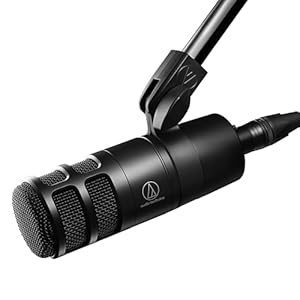 Audio-Technica AT2040 Hypercardioid Dynamic Podcast Microphone (at 2040), XLR,Black