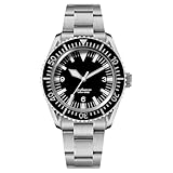 watchdives Mens Diver Watch, WD1967Q Japan VH31 Sweep Second Quartz Movement 39MM Top Hat Bubble Wristwatch (Black No Logo/ K1)