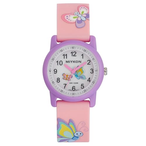 Miykon Kids Watches for Boys and Girls - Educational Gift for Kids Aged 3-15 Toddlers Preschoolers and Children - Easy to Read Analog Watch Soft Resin Band Japan Quartz 100M Water Resistant