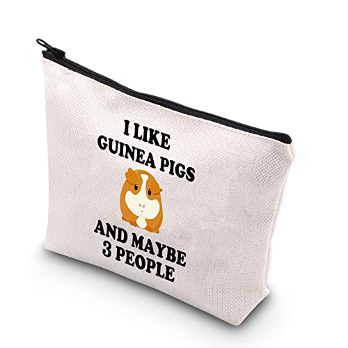 PLITI Guinea Pig Makeup Bag - Funny Guinea Pig Lover Gift for Women & 2 More People, I Like Guinea Pigu