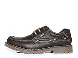 Nuper 5046, Zapato Piel graso marrón cordón (40 EU, Chocolate)