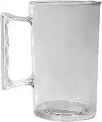 Kit 10 Unidades Caneca Liso Chopp Bebidas Acrílico Copo Com Alça Para Cerveja 350ml (Cristal)
