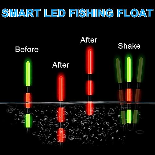Foto von Led Posen Angeln, 3 Stück Led Angelposen Mit Gravity Sensing Und Metall Basis, Angelpose Laufpose Allroundpose Schwimmer Karpfenposen Zum Angeln Am See Teich Oder Fluss (6g+8g+12g)