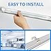 CNSUNWAY LED Shop Light 2FT, 20W 3000LM 6500K, T8 LED Tube Lights, Clear Cover, Ceiling and Utility Shop Lights, Linkable Light Fixture for Room, Garage, Workbench, Warehouse, ETL Listed (2 Pack)