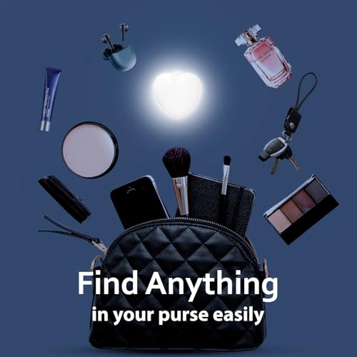 Image of Purse Light with Automatic Sensor 2 Pack Heart Handbag Light Gift Ideas for Girl Women- Purse Must Haves for Women Bag Accessories