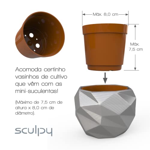 2 Vasinhos Cachepot Suculenta Ervas Decora Mesh Mini P75