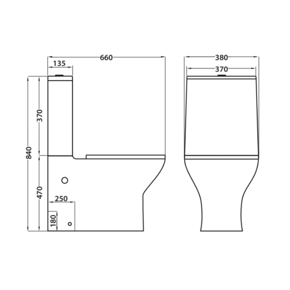 Wc Inodoro Completo Confort Compacto Adosado a Pared Alto Movilidad Reducida con Sistema Rimless | Wc Completo con Salida Dual y Asiento Amortiguado