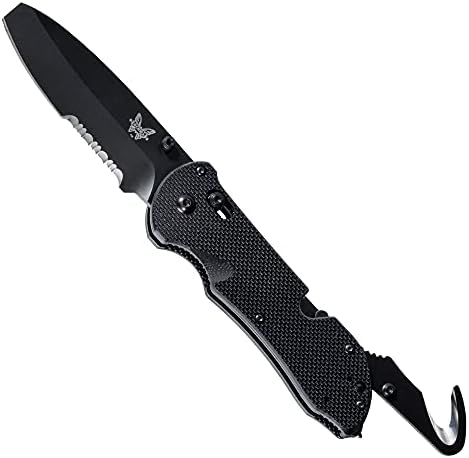 Benchmade - Triage 916SBK, Black Handle, Triple Utility Tool, Knife, Safety Hook and Glass Breaker, Made in the USA