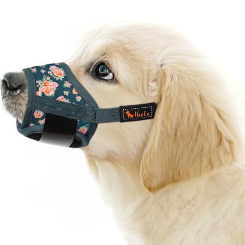 Image of HEELE Dog Muzzle for Small Dogs,Adjustable Loop with Soft Air Mesh Nylon