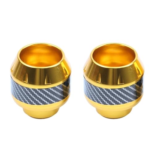 Protector anticolisión for Pedal de Motocicleta, Rueda, Horquilla Delantera, Marco, Deslizador anticaída, aleación de Aluminio, 2 Unidades(Gold)