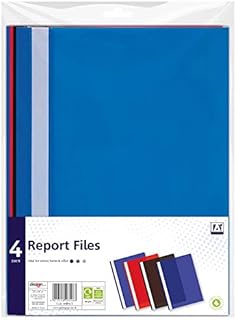 Pick2drop A4 Report Files Plastic Project Document Folders Assorted Colors Pack of 4