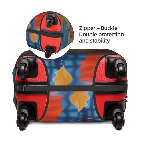 colorful orange autumn leaves Elastic Travel Luggage Cover Travel Suitcase Protective Cover4