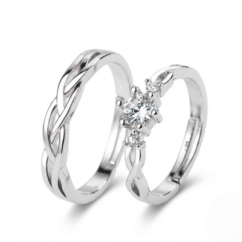 rgulus Stylish Rhodium Plated Alloy Ring for Men & Women,rng:cpl103 flp_tt1-picture-12