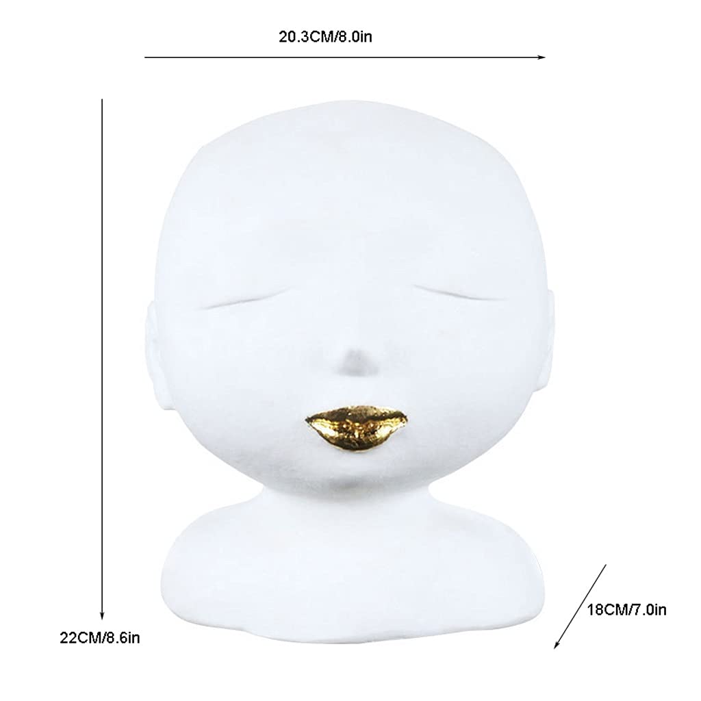 Wazon na kwiaty kreatywny ludzki avatar twarz wazon biała kompozycja kwiatowa pojemnik suchy wazon do hotelu stolik kawowy do salonu dekoracja ganku Home Decor