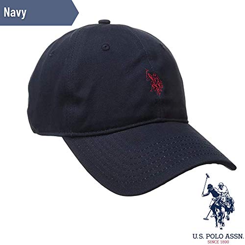 Image of U.S. Polo Assn. Baseball Cap, 100% Cotton Adjustable Dad Hat with Small Pony Logo