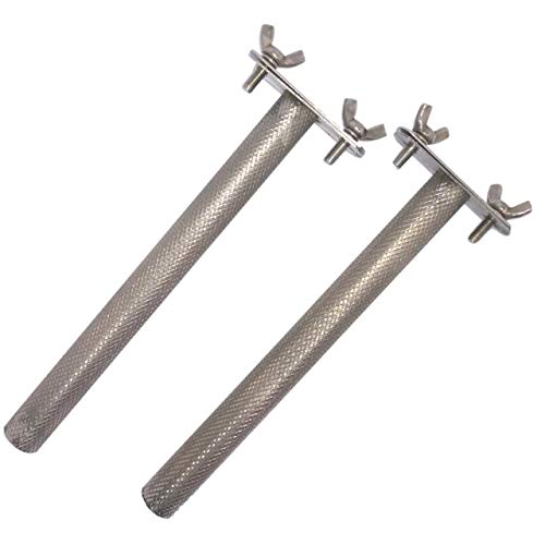 Generic 止まり木 20cm 2本セット ステンレス製 ? 爪とぎ機能付き 小鳥用ケージアクセサリー 衛生的で耐久性のある設計 (20p)
