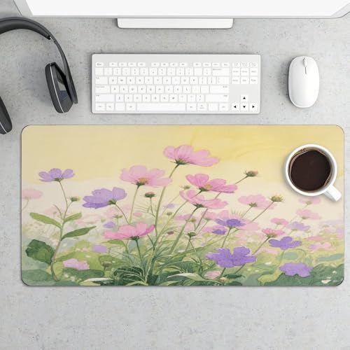 Alfombrilla para mouse grande de goma estilo floral miniatura 5
