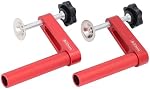 EVGATSAUTO Étau de banc, étau en alliage d'aluminium pour trou de chien 20mm, maintien manuel avec coussinets en silicone, 2 pièces pour utilisateurs d'établi de menuiserie, fraisage, découpe, ponçage