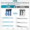 iSpring Whole House Water Filter System, Reduces Iron, Manganese, Chlorine, Sediment, Taste, and Odor, 3-Stage Iron Filter Whole House, Model: WGB32BM