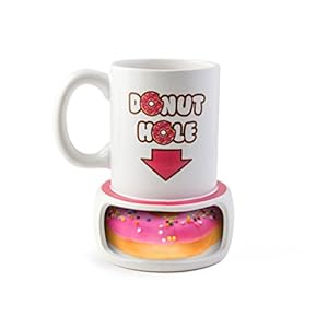 BigMouth Inc. Original Donut Hole Mug, Ceramic Mug, Coffee Mug, Funny Novelty Gift, 16 oz.