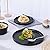 Herogo 18 Pieces Stoneware Dinnerware Sets for 6 with Baking Sheet Pan Set of 2, Dinner Plates and Bowls Set, Reactive Glaze Dishes Set for Kitchen, Microwave & Dishwasher Safe, Matte Black