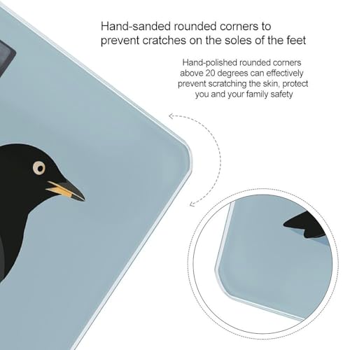 Báscula Digital Elegante Bird Negra para Peso Corporal miniatura 4