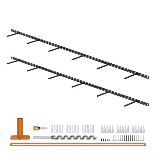 2pcs Floating Shelf Bracket Heavy Duty,Decorative Floating Shelf Hardware Hidden Black Metal Fireplace Mantel Brackets (70"X6"X1.0" with Tools)