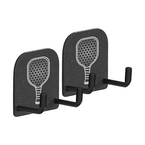 Genérico Soporte para Palas de Pádel Pickleball,Colgador para Raquetas - 2 Piezas Ganchos Utilitarios Sin Taladro Organizador para Gimnasio Hogar Garaje Dormitorio
