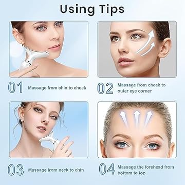 3-Color LED Neck and Face Lifting Device, Portable Neck and Face Massager, Home Facial Beauty Tool with USB Charging, Unfragranced, 400mAh Rechargeable Lithium Battery, Personal Care Accessories 3