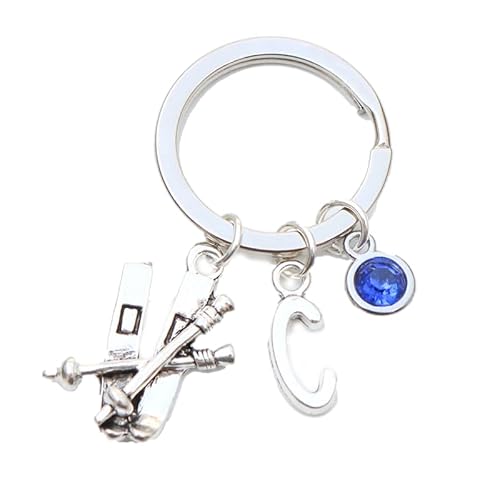 Personalised Skiing Keyring - Ski Gift, Travel Keepsake, Snow Sport Keyring, Skier Gift,