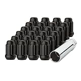 DPAccessories 24 Black 12x1.5 Closed End Spline Tuner Lug Nuts for Aftermarket Wheels D5246P-2308/24