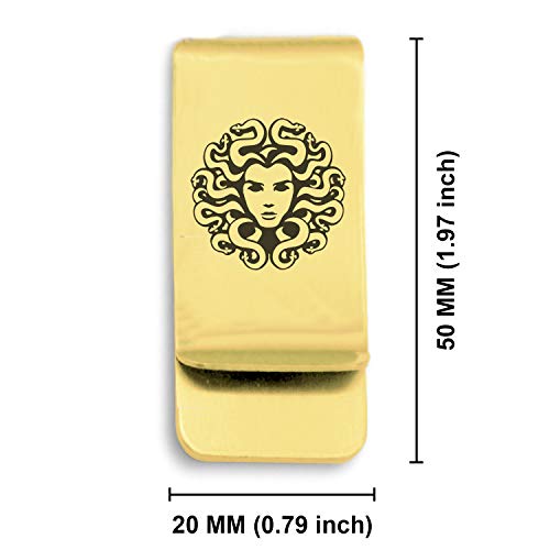 Stainless Steel Mythical Creature Heads Classic Slim Money Clip Credit Card Holder2