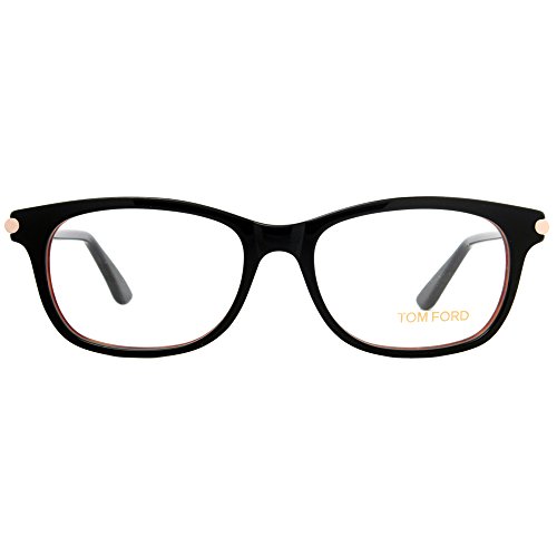 Image of Tom Ford FT5237 001 Eyeglasses Frames, Black and Amber, 52mm x 16mm x 140mm