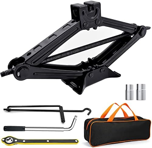 CFYUSEU Scissor Lift Jack Max 2.5 Ton Capacity, Lifting Jack Car Kit with Hand Crank/Wrench/Lug Wrench for Car Truck Sedan QJD-2.5