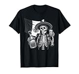 México Esqueleto Vintage Tequila Dia De Los Muertos Mexicano Camiseta