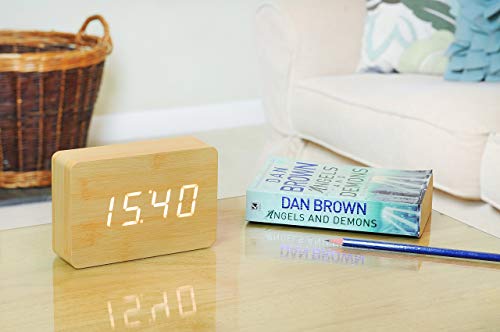 Gingko Gk15W11 Brick Beech Click Clock With White Led #TOP1