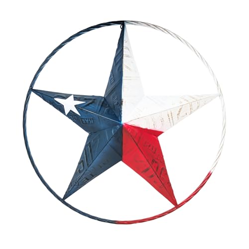 BestGiftEver Texas Star Metal Wall Decor, Rustic Lone Star License Plate