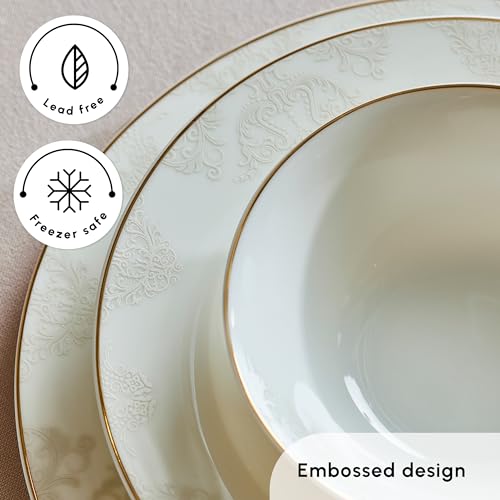 Karaca 53-teiliges Tafelservice, Dinner Set für 12 Personen - White - 53 Piece