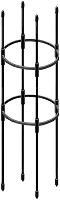 GZHERVICES Vertical Vegetable, Flower, and Fruit Planting Racks, Indoor and Outdoor Potted/Climbing Plant Flower Racks, Plant Supports, Garden Tomato Cages, Potted Plant Sheds(Black-22cm,85cm)